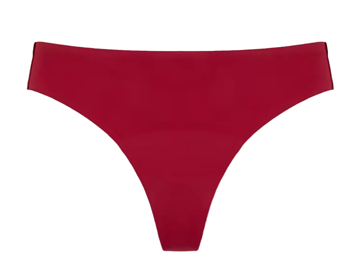 Naadloze string Rood