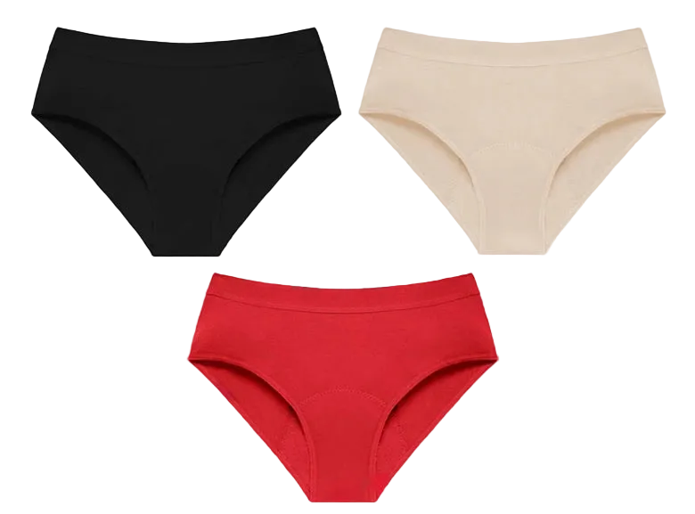 3 leakproof onderbroeken mixed
